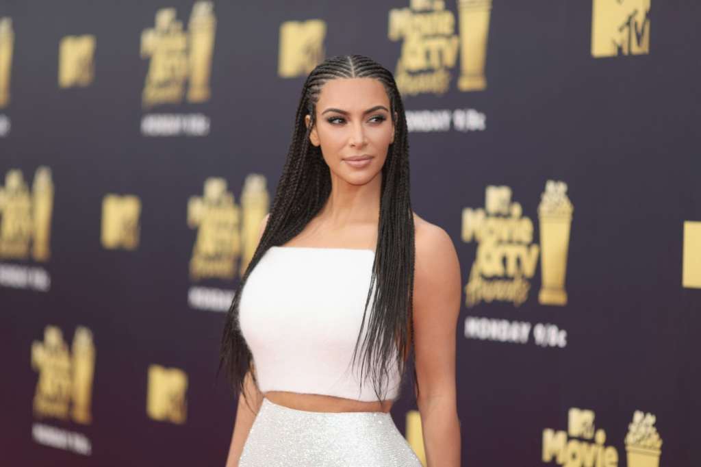 TV personality Kim Kardashian attends the 2018 MTV Movie And TV Awards at Barker Hangar on June 16, 2018 (Christopher Polk/Getty for MTV)