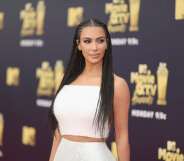 TV personality Kim Kardashian attends the 2018 MTV Movie And TV Awards at Barker Hangar on June 16, 2018 (Christopher Polk/Getty for MTV)