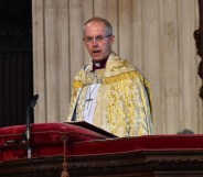 Archbishop of Canterbury Justin Welby speaks during a service of thanksgiving for Queen Elizabeth II's 90th birthday