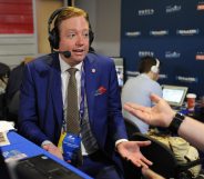 CLEVELAND, OH - JULY 21: President of Log Cabin Republicans Gregory Angelo talks with Andrew Wilkow during an episode of The Wilkow Majority on SiriusXM Patriot at Quicken Loans Arena on July 21, 2016 in Cleveland, Ohio. (Photo by Ben Jackson/Getty Images for SiriusXM)