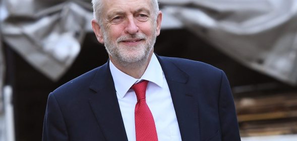British Labour Party leader Jeremy Corbyn arrives for a meeting of the Party of European Socialists (PES) in Brussels, on October 19, 2017 on the side of the first day of a summit of European Union (EU) leaders, set to rule out moving to full Brexit trade talks after negotiations stalled. / AFP PHOTO / EMMANUEL DUNAND (Photo credit should read EMMANUEL DUNAND/AFP/Getty Images)