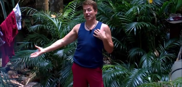John Barrowman with the washing on I'm A Celebrity