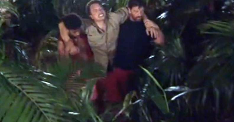 John Barrowman has returned to the "I'm A Celebrity" jungle after spraining his ankle in a fall