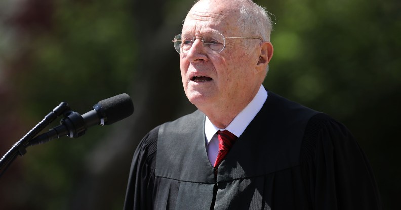 US Supreme Court Justice Anthony Kennedy speaks at the White House