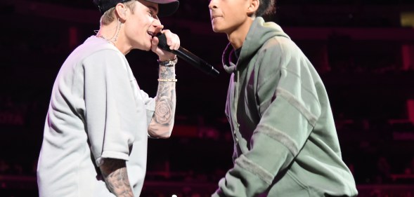Justin Bieber (left), who has said Jaden Smith is his boyfriend