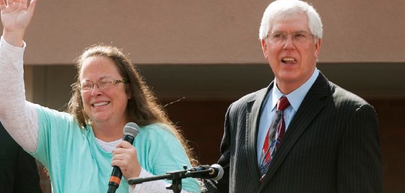 Kim Davis with Mat Staver