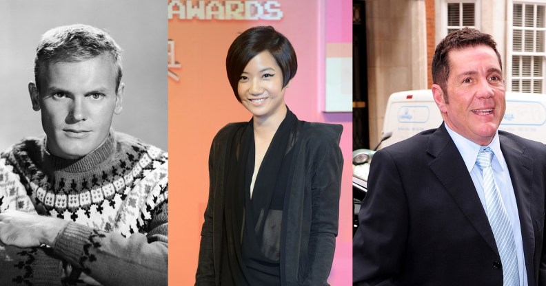 Tab Hunter, Ellen Joyce Loo and Dale Winton, all of whom are LGBT celebrities to die in 2018
