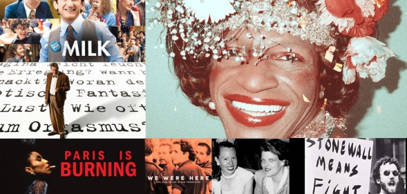 Composite images of LGBT+ films and documentaries