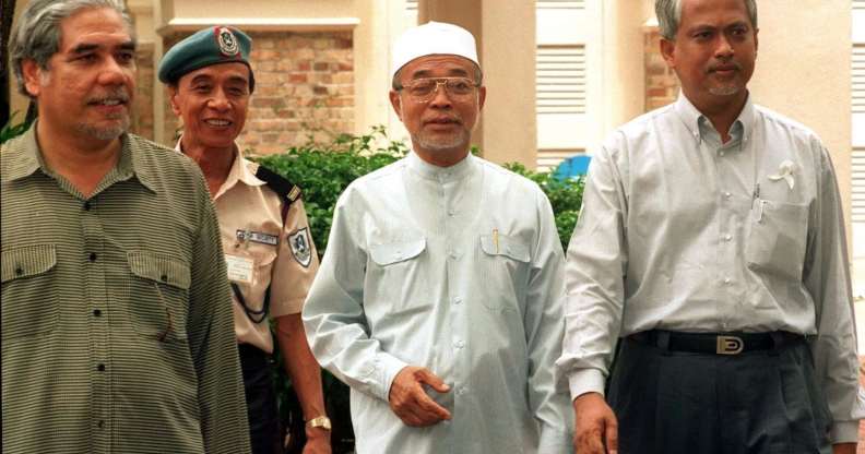 Mustafa Ali (R), Fadzil Noor (C) and Mahfuz Omar (L). UPALI ATURUGIRI/AFP/Getty Images