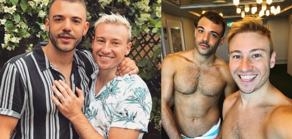Matthew Mitcham and fiancé Luke Rutherford