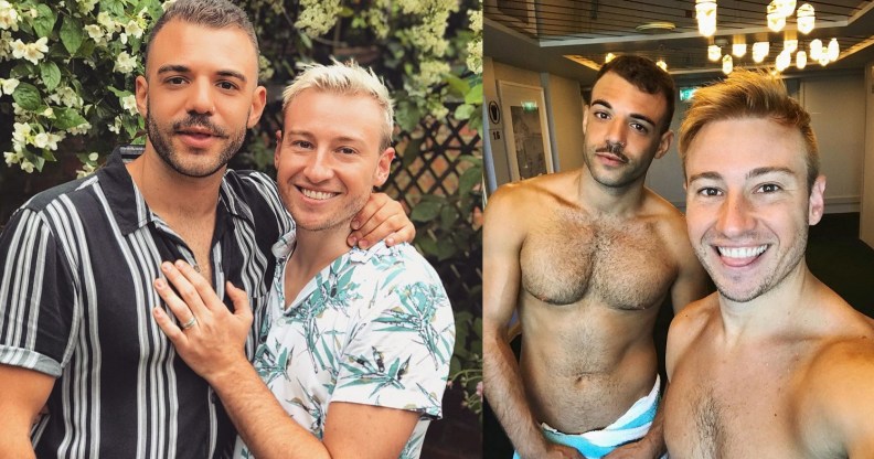 Matthew Mitcham and fiancé Luke Rutherford