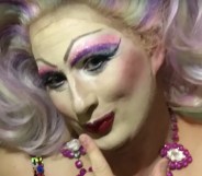 Drag queen Miss Tish Ewe, who is head teacher Andrew Livingstone at Horatio House in Norfolk