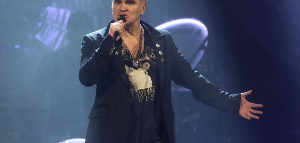 Morrissey performs during his Broadway debut at Lunt-Fontanne Theatre on May 2, 2019 in New York City.