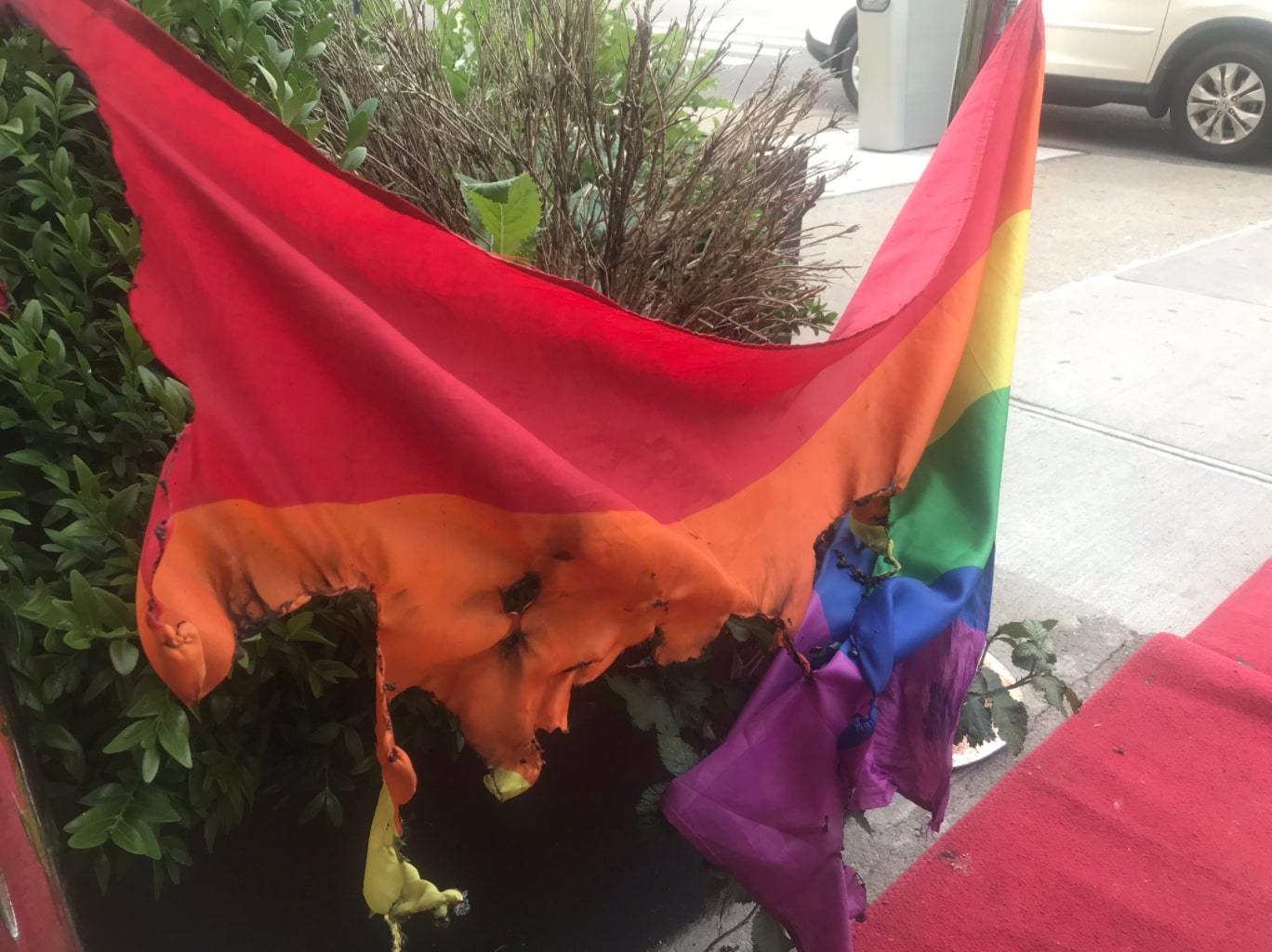 Pride flags torn and burned in Salt Lake City