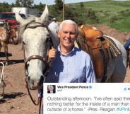 Mike Pence tweeted about a horse and it got weird. (Twitter)