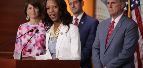 Rep. Mia Love at a press conference with Republican leaders