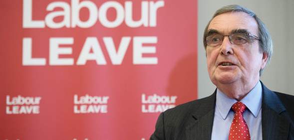 British opposition Labour party MP for Birmingham Hall Green, Roger Godsiff, speaks at the launch of the Labour Leave campaign in central London on January 20, 2016.