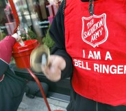 A Salvation Army bell ringer