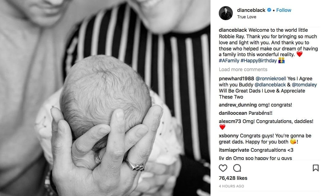 Tom Daley's baby joy met with social media homophobia