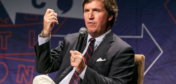 Tucker Carlson, who has been dropped by advertisers for anti-LGBT comments