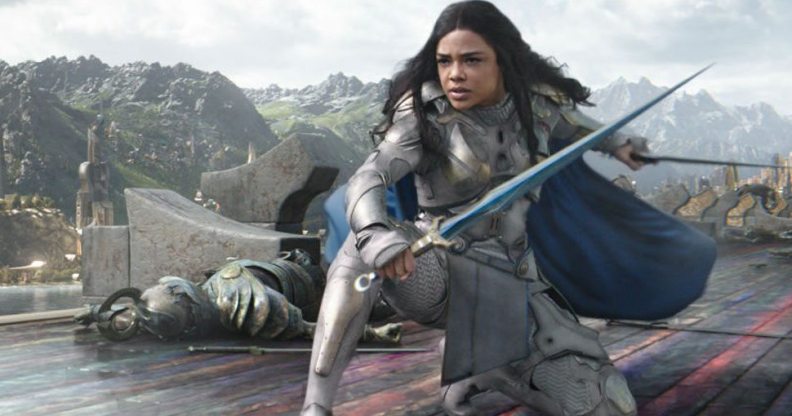 Tessa Thompson as Valkyrie in Thor: Ragnarok