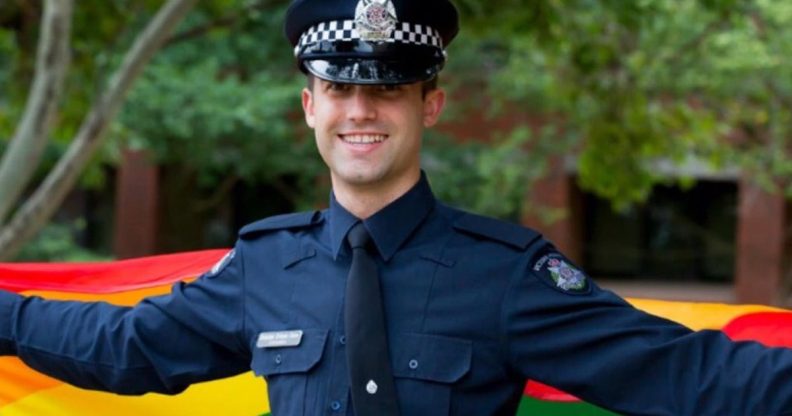 Brenton Erkens-Goss gay LGBT+ police officer