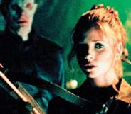 No Merchandising. Editorial Use Only. No Book Cover Usage. Mandatory Credit: Photo by Richard Cartwright/20th Cent/REX/Shutterstock (5884304m) Mark Metcalf, Sarah Michelle Gellar Buffy The Vampire Slayer - 1997 20th Century Fox Television USA Television