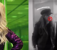 Photo of Courtney Act and a still from the Fairytale of New York music video