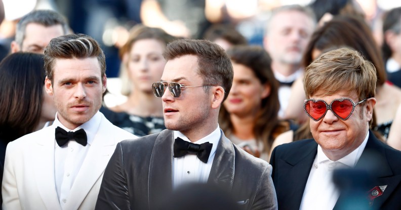 ichard Madden, Taron Egerton and Elton John attend the Cannes screening of Rocketman