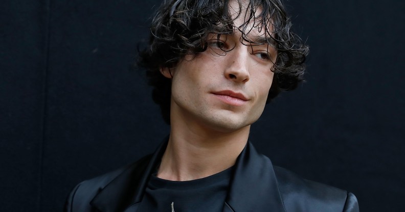 Ezra Miller attends the Vivienne Westwood show during London Fashion Week