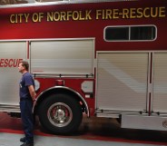 Picture of the fire station in the city of Norfolk, which has beens ued by a gay firefighter over discrimination.