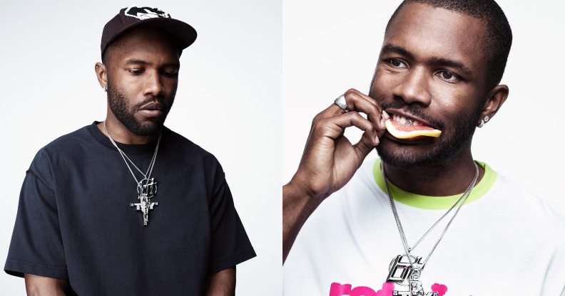 Frank Ocean eating a slice of grapefruit