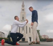 Gay couple Jakub Kwieciński and David Mycek propose in Poland