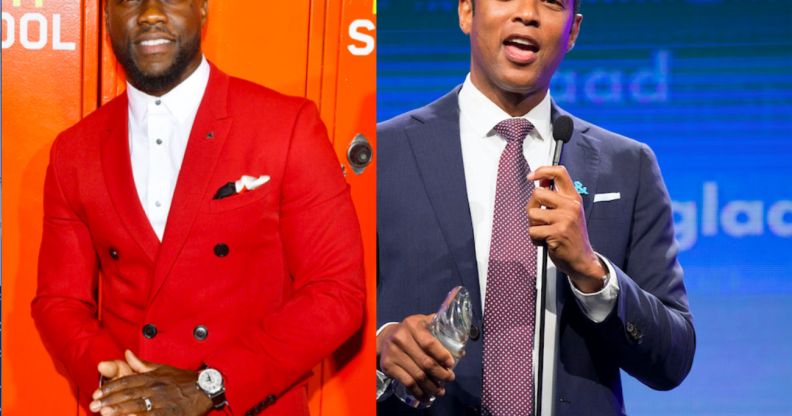A combined picture of Kevin Hart and Don Lemon