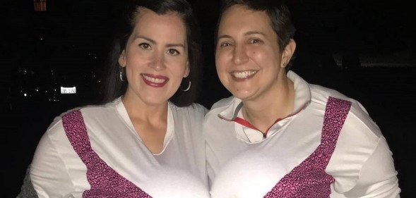 Illinois lesbian couple Casey Handal and Zadette Rosado, who had their Pride flag stolen
