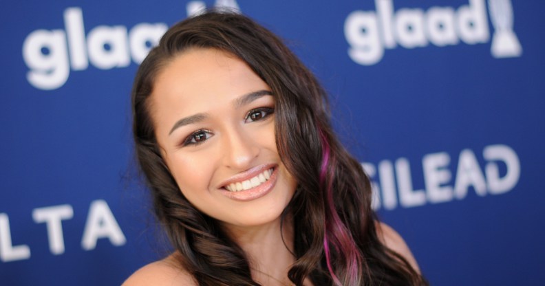 Jazz Jennings attends the 29th Annual GLAAD Media Awards at The Beverly Hilton Hotel on April 12, 2018