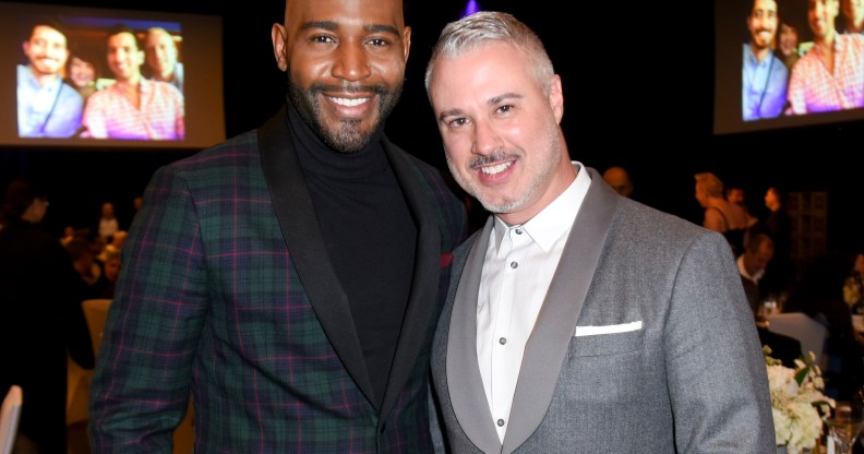 Karamo Brown and Ian Jordan attend Family Equality Council's Impact Awards at The Globe Theatre