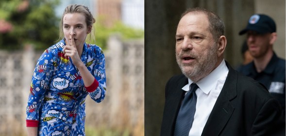Killing Eve star Jodie Comer as Villanelle, and disgraced Hollywood mogul Harvey Weinstein