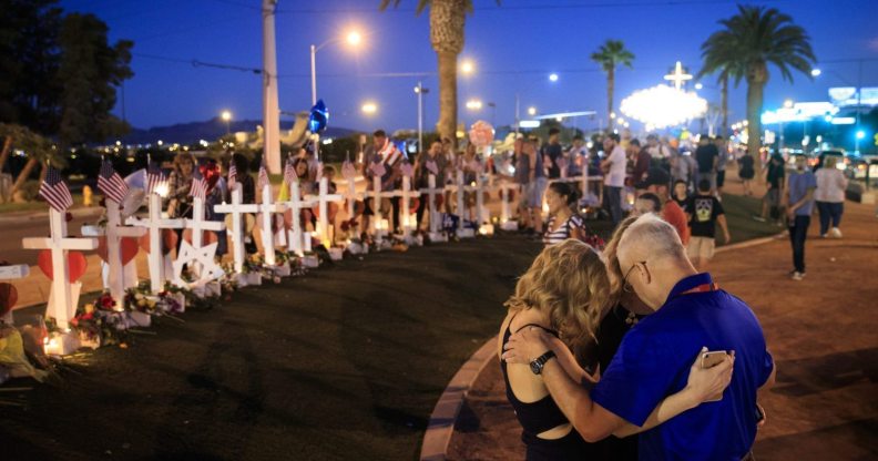 Memorial for the Las Vegas shooting (Drew Angerer/Getty Images)