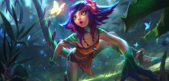 League of Legends' Neeko mesmerised by a butterfly