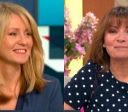 Esther McVey and Lorraine Kelly on Good Morning Britain.