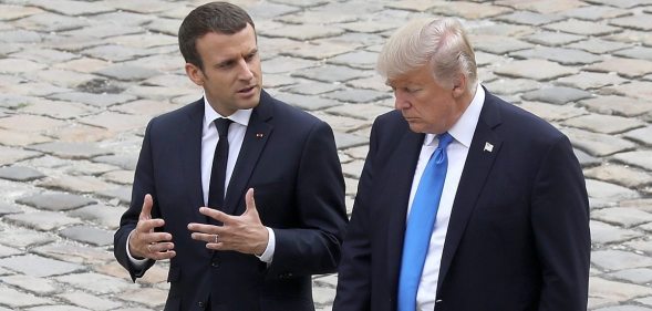 French President Emmanuel Macron and US President Donald Trump getty