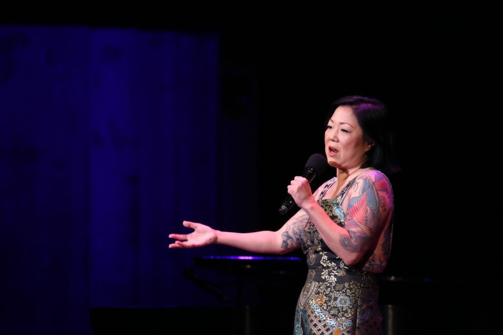 WASHINGTON, DC - JUNE 05:  Margaret Cho performs on stage during the National Night Of Laughter And Song event hosted by David Lynch Foundation at the John F. Kennedy Center for the Performing Arts on June 5, 2017 in Washington, DC.  (Photo by Tasos Katopodis/Getty Images for David Lynch Foundation)