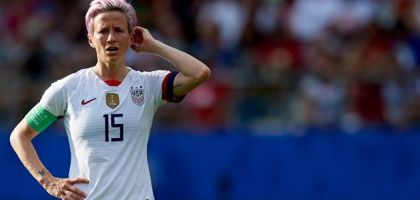 Megan Rapinoe of United States during the 2019 FIFA Women's World Cup France Round Of 16 match between Spain and USA