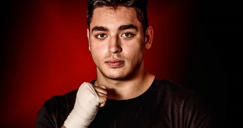 An Instagram photo of Mexican athlete Dario Larralde posing with his boxing gear. The boxer suggested that Hitler was right.
