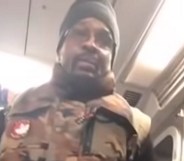 The man arrested by New York Police for attacking a woman in the subway.
