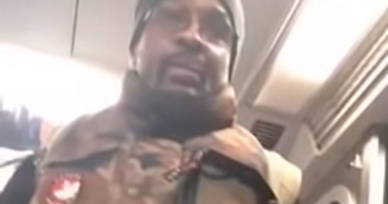 The man arrested by New York Police for attacking a woman in the subway.
