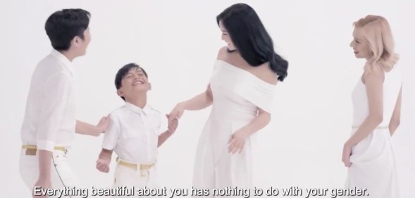 A screenshot from Pantene Philippines ad "Strength knows no gender"