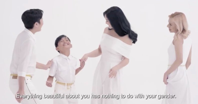 A screenshot from Pantene Philippines ad "Strength knows no gender"