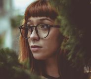 Girl with glasses and septum piercing